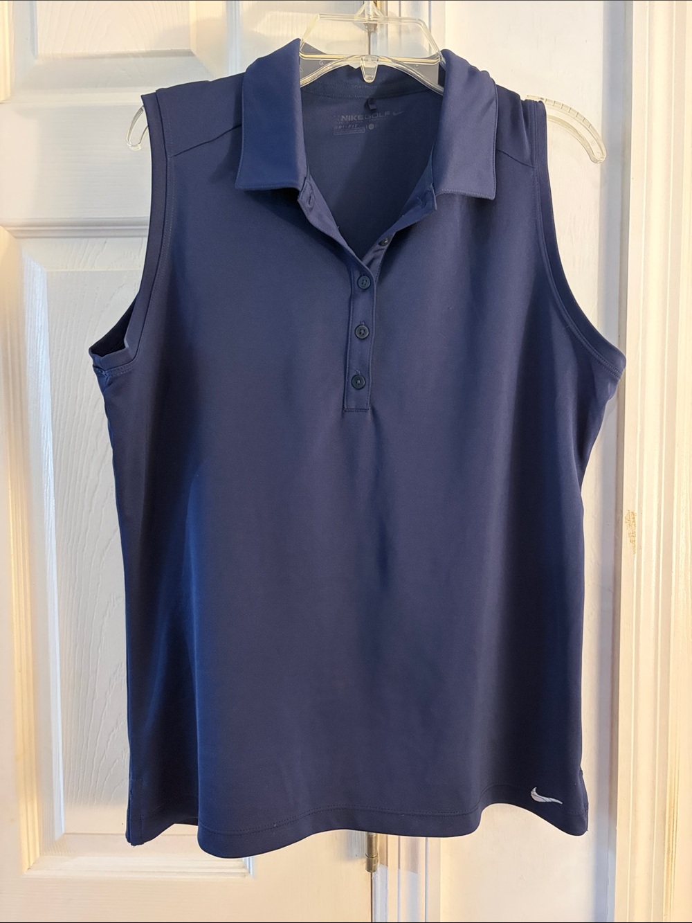 Nike Women’s Sleeveless Polo Holf Shirt Dri Fit - Navy